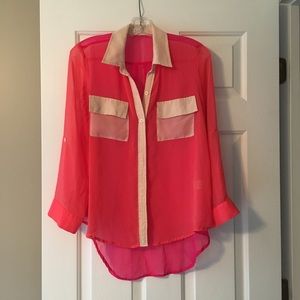 Sheer long sleeve shirt